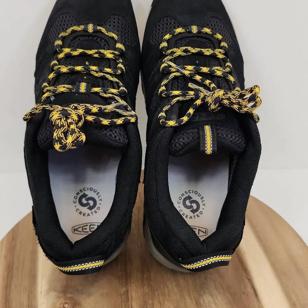 KEEN Men's Headout Waterproof Hiking Shoes Size 9.5 Black Yellow